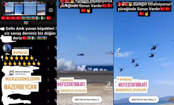 Επίθεση από Τούρκους με απειλές και ύβρεις στον λογαριασμό του Βασίλη Κικίλια στο Instagram