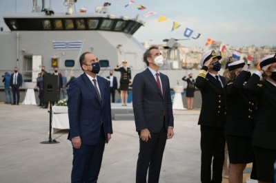 Τελετή ονοματοδοσίας 2 νεότευκτων Παράκτιων Περιπολικών σκαφών Λιμενικού Σώματος παρουσία του Κυρ. Μητσοτάκη