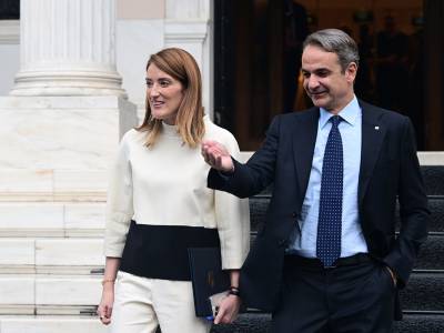 Συνάντηση Κ. Μητσοτάκη με R. Metsola: Οι συνθήκες απαιτούν από την Ευρώπη να ωριμάσει και να ενηλικιωθεί πολιτικά