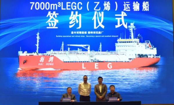 New Jiangzhou Shipyard: Συμφώνησε στην κατασκευή του πρώτου ethylene carrier