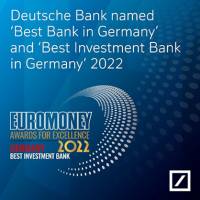 Deutsche Bank wins Best Bank in Germany and Best Investment Bank in Germany in Euromoney Awards 2022