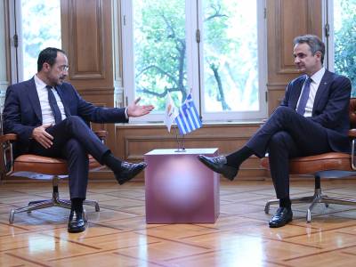 Συνάντηση Κυριάκου Μητσοτάκη με τον Πρόεδρο της Κύπρου, Νίκο Χριστοδουλίδη