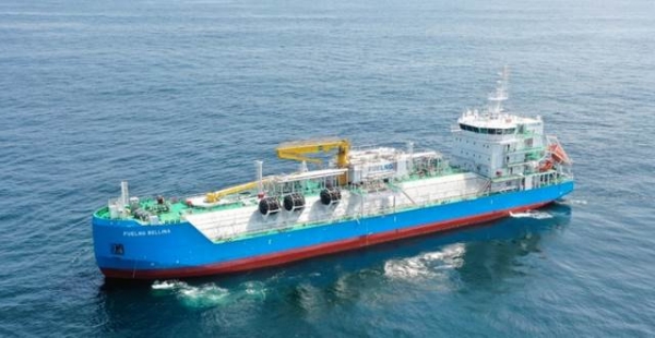 “K” LINE commenced technical management of Singapore’s first LNG Bunkering Vessel “FUELNG BELLINA