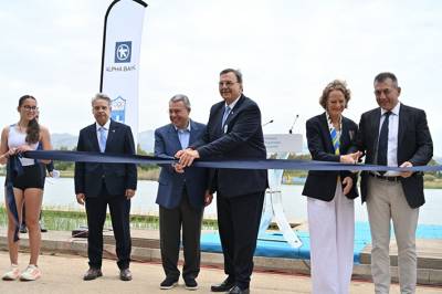Ελληνική Ολυμπιακή Επιτροπή και Alpha Bank εγκαινίασαν το ανακατασκευασμένο Κωπηλατοδρόμιο του Σχοινιά
