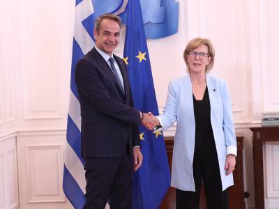 Συνάντηση Κ. Μητσοτάκη με την Επίτροπο Χρηματοοικονομικών Υπηρεσιών και Ένωσης Αποταμιεύσεων και Επενδύσεων της ΕΕ, Maria Luís Albuquerque
