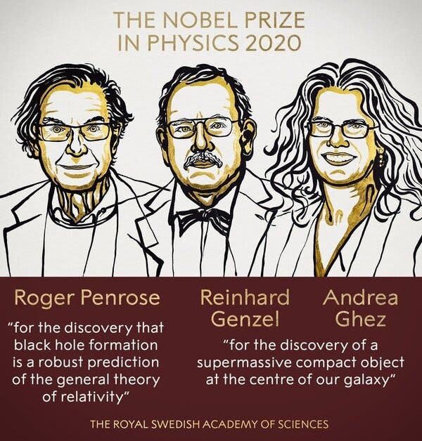 Νόμπελ Φυσικής 2020 στους Roger Penrose, Reinhard Genzel και Andrea Ghez