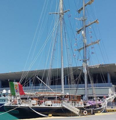 PPA S.A.: Solidarity on Board by PPA S.A. The Sailing Ship “Nave Italia” at the Port of Piraeus