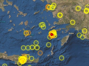 Σεισμός 4.1 Ρίχτερ κοντά στη Νίσυρο