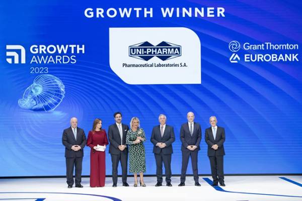 Η UNI-PHARMA στους Growth Winners των βραβείων GROWTH AWARDS 2023